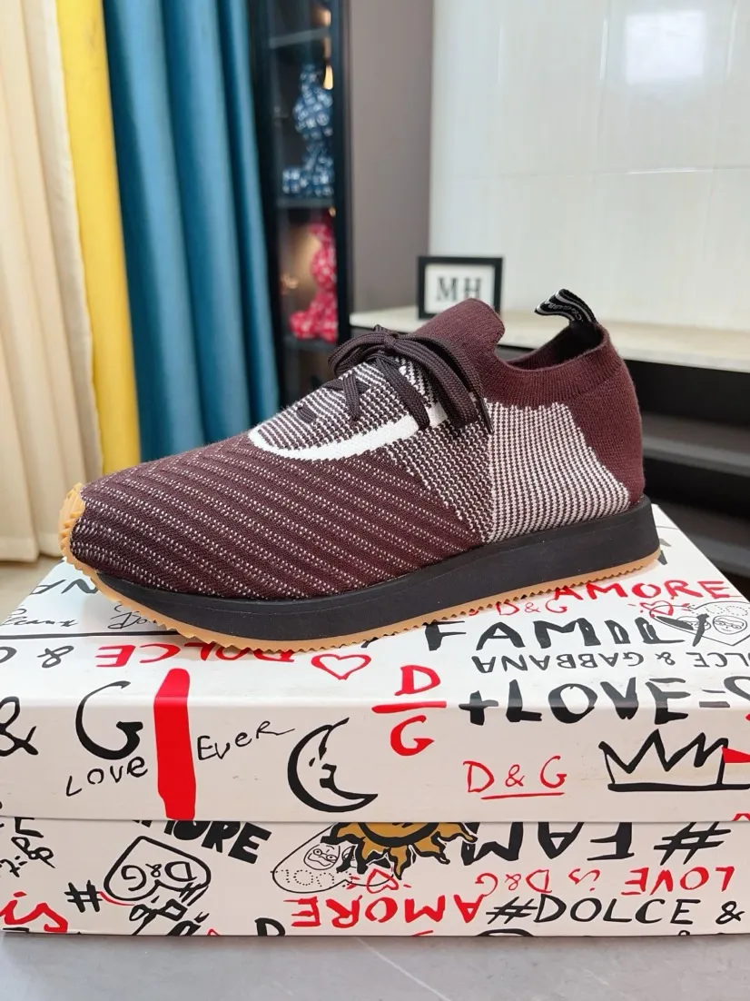 Men's shoes 💰400🌹🌹"Dolce & Gabbana DG" original imported flying weave ➕ sheepskin lining, light, comfortable and versatile, original special outsole 🔥favored by trendy men. Welcome to compare quality 🔥exquisite luxury, super A level! Version comparison, no difference at all! Code number 36-46